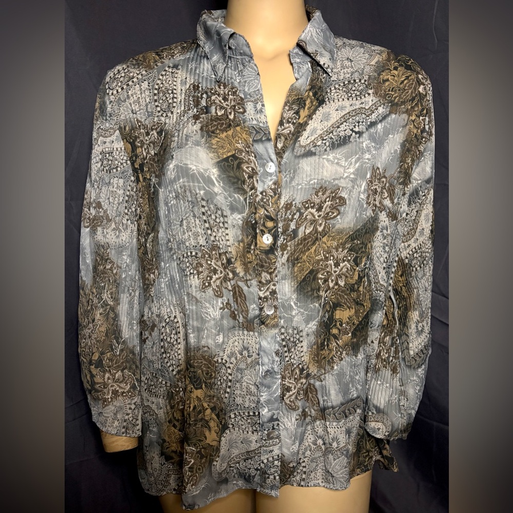 Cato Multicolor Abstract Blouse - image 1